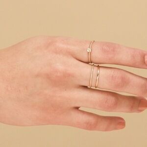 Mejuri 14k Gold Topaz Twist Ring